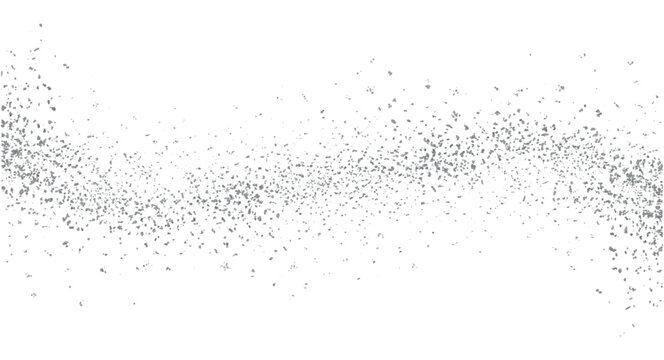 Vector silver sparkles on transparent background. Overlay adds festive luxury and magic to seasonal or celebration design.