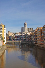 Fototapeta premium The old town of Girona, Catalunya, Spain 