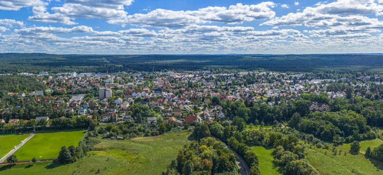 Das Pegnitztal im N&uuml;rnberger Land rund um Schwaig  von oben
