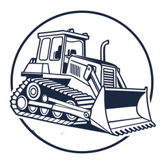 Construction bulldozer illustration © Mithu