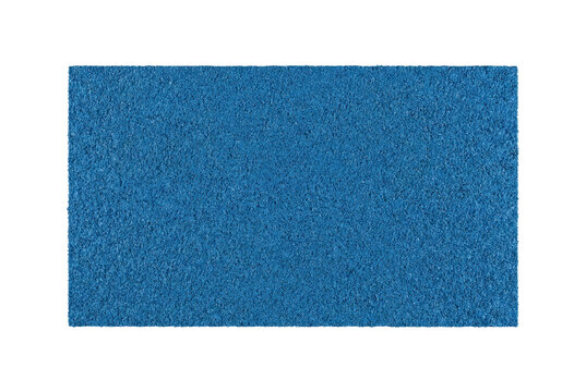 Blue artificial turf texture for pickleball court. Sports surface background.