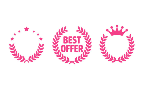 Pink Laurel Wreath Designs