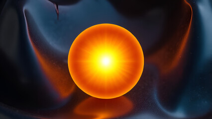Soft Focus Radial Gradient Blending from Bright Yellow to Burnt Orange on White
Abstract Luminous Orb with Diffused Edges and Warm Color Temperature
High-Key Illumination Effect Simulating a Softly ,