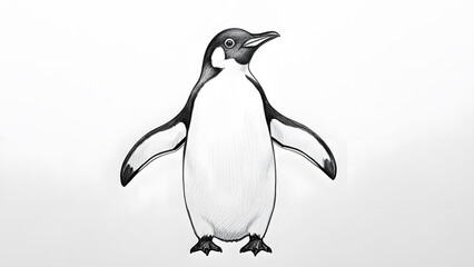 penguin on a white background