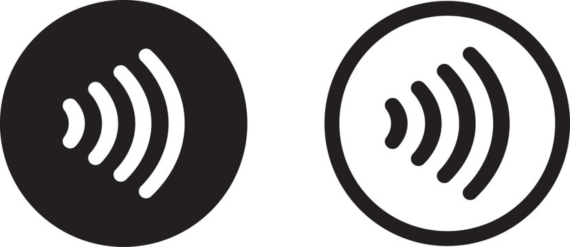NFC icon linear style sign for mobile concept and web design.