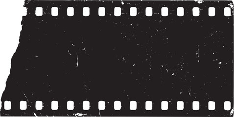 Grunge torn vintage film strip texture vector