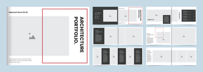Minimal Architecture Portfolio | A4 Landscape Professional Architectural Template