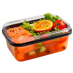 Lunch Box Plastic Sealed Isolated On Transparent Background