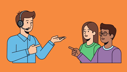 Customer Support Representative with Clients.