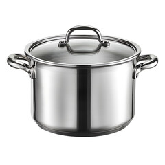 Saucepan With Lid Stainless Isolated On Transparent Background
