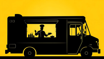 Food truck chef serving delicious meals on the go