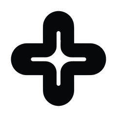 Fototapeta premium Medical cross symbol isolated on white background, Vector, illustration