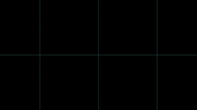 black and white grid zoom out background. Motion graphics of grid line concept.