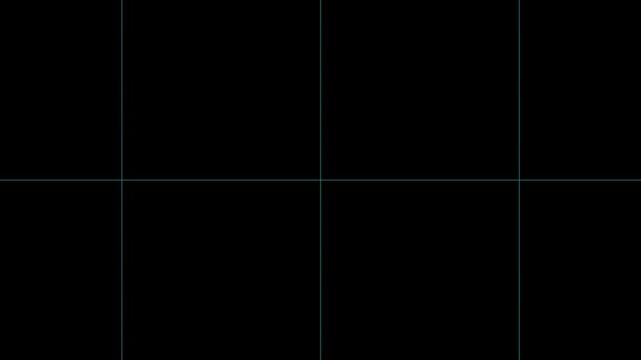 black and white grid zoom out background. Motion graphics of grid line concept.