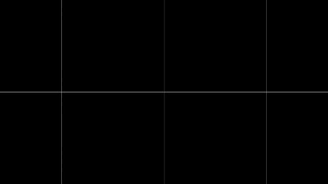 black and white grid zoom out background. Motion graphics of grid line concept.