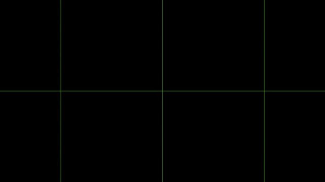 black and white grid zoom out background. Motion graphics of grid line concept.