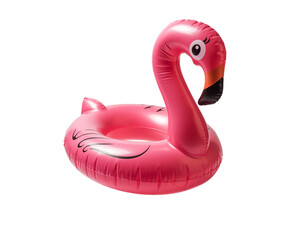 Pink Inflatable Flamingo Pool Float with Black Background Graphic pink flamingo summer