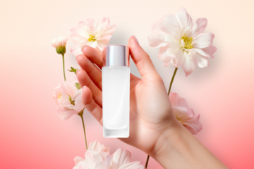 Perfume bottle png mockup, transparent design