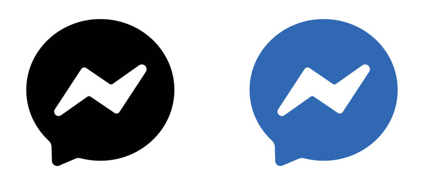 Messenger Chat Bubble Icons Set