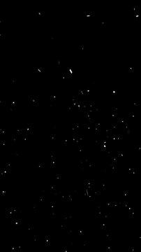 exploding confetti, white or grey Isolated Confetti party popper Explosion, Realistic confetti Blast on black screen, Vertical video overlay, vertical social media design element, mobile version, 4K
