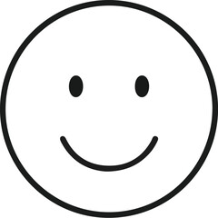 Obraz premium Hand drawn simple smiley face icon on white background