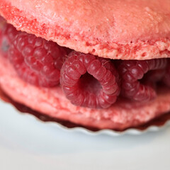 macaron &agrave; la framboise