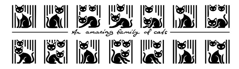 Snow leopard panther lion predator similar to QR code, barcode