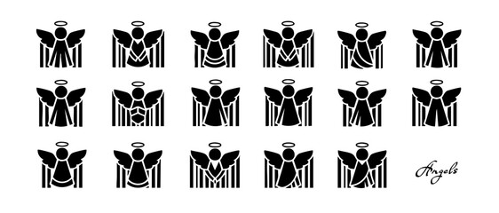 Cat family, whiskers and paws, cute looking QR code, barcode