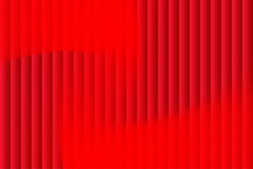 Vibrant Red Abstract Background with Vertical Stripes and Curved Shapes