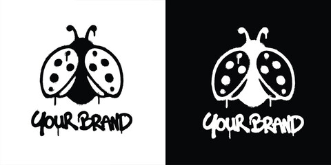 Graffiti Ladybug logo vector design