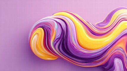 Abstract 3D rendering of a colorful, flowing, and swirling design.