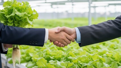 Business Partnership in Hydroponic Farm Greenhouse.