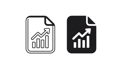 Obraz premium Business Report and Growth Analysis Document Icon with Upward Chart, Performance and Data Analytics Symbol Isolated Transparent Background, PNG
