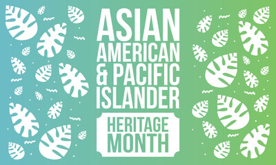 Asian Pacific American Heritage Month. Celebrated in May. It celebrates the culture, traditions and history of Asian Americans and Pacific Islanders in the United States. Poster, card, banner. Vector © scoutori