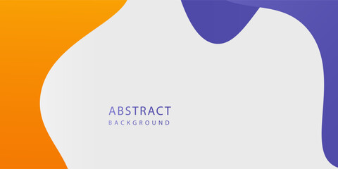 Simple purple and orange geometric business banner design. Creative banner design with wave shapes on white background for template.banners,flayer