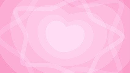 ハートが広がるシンプルな背景イラスト_16:9