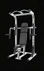 Multi functional home gym system with adjustable bench