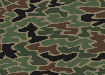 Abstract woodlands camouflage pattern background. Vector illustration art backdrop