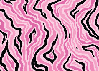 Abstract pink zebra animal skin pattern design. Animal print vector illustration background. Wildlife fur skin design illustration for web, home decor, fashion, surface, graphic design
