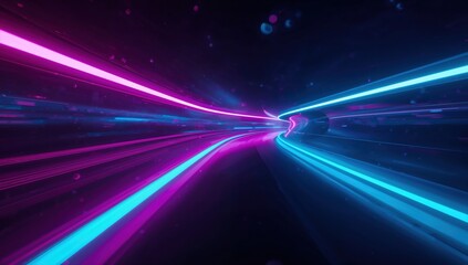 Sci-fi inspired light speed tunnel background highlighting fast motion, innovation, digital networks, and futuristic visual aesthetics