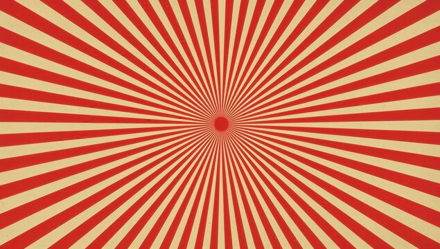 Radial striped abstract background in red tones highlighting vintage style, dramatic visual energy, and strong geometric composition - Powered by Adobe