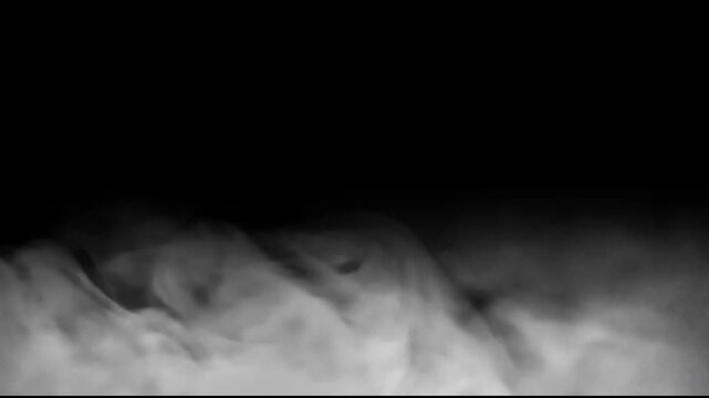 Smoke Effect on Black Screen for Cinematic VFX and Dark Atmospheric Visuals
