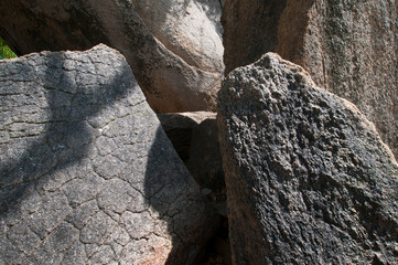 Fototapeta premium Huge rock natural rock in Mahabalipuram, India