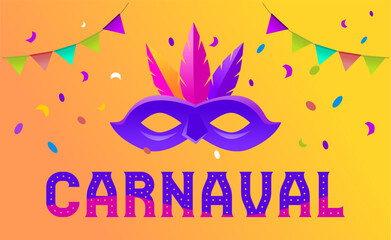 Mardi gras style carnival mask