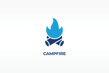 Fototapeta premium CAMPFIRE vector, icon or logo sign isolated symbol illustration