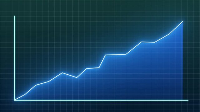 Business Growing Graph Animation for Financial Growth and Data Visualization

