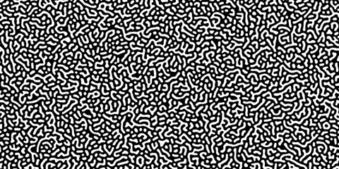 Abstract truing organic wallpaper Turing reaction diffusion monochrome seamless pattern with chaotic motion. Turing reaction diffusion monochrome seamless pattern with chaotic motion.