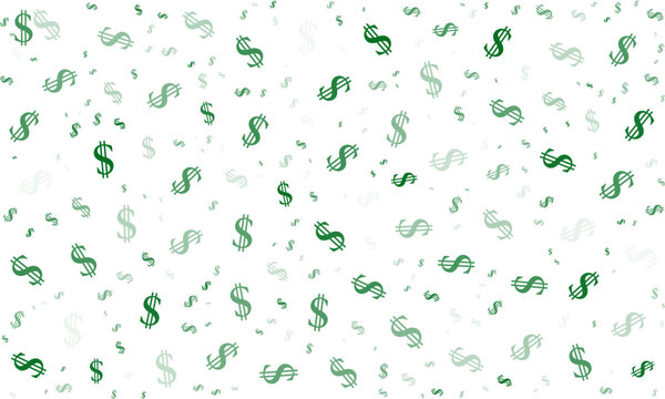 Falling Dollar Signs Seamless Pattern  Financial Background Illustration
