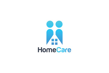 Fototapeta premium Compassionate Home Care Logo for Family and Community Care Brands, Friendly Home and Trustworthy Home Care Logo