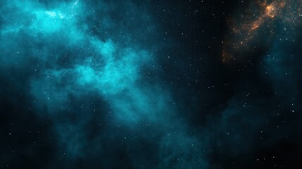 Fototapeta premium An expansive view of a cosmic nebula illuminated by countless stars, exemplifying the beauty and mystery of the universe with vibrant colors and celestial clouds.